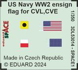 US Navy 2.sv.v. vlajky pro CVL, CVE, CL a DD SPACE 1/350 