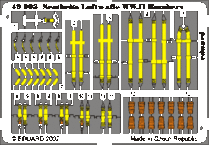 Upínací pásy bombardérů Luftwaffe 2.sv.v. 1/48 