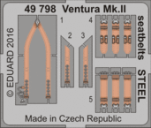 Ventura Mk.II upínací pásy OCEL 1/48 