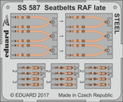 Upínací pásy RAF pozdní verze OCEL 1/72 