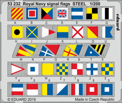 Royal Navy signal flags STEEL 1/200 - Eduard Store