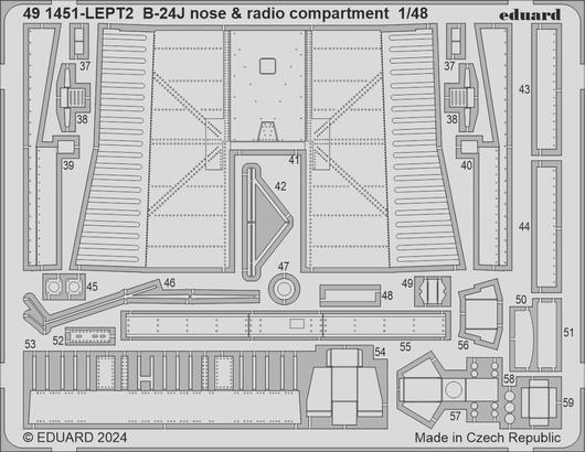 B-24J nose &amp; radio compartment 1/48  - 2