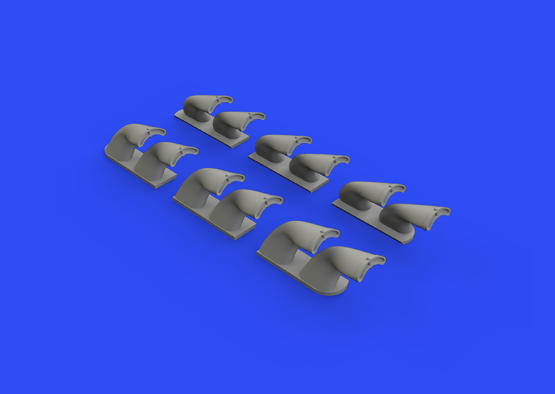 P-40 exhaust stacks fishtail 1/32  - 3