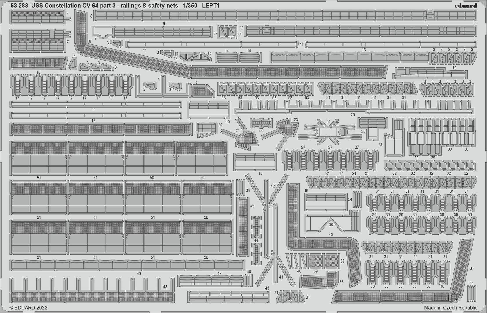 USS コンステレーションCV-64 パート 手すり&セーフティーネット 1/350 